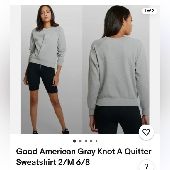 Good American Gray Knot A Quitter Sweatshirt - Picture 2 of 8
